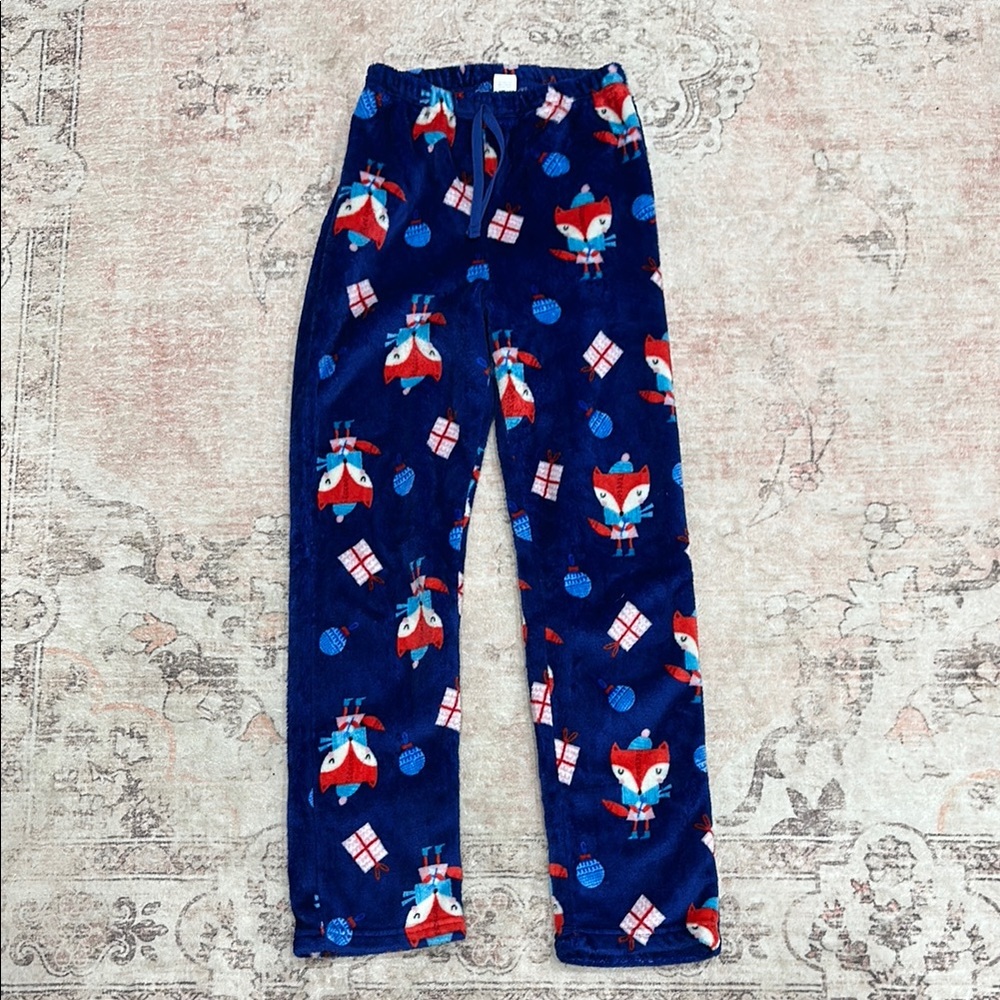 Pajamas with Fox Print - Blue